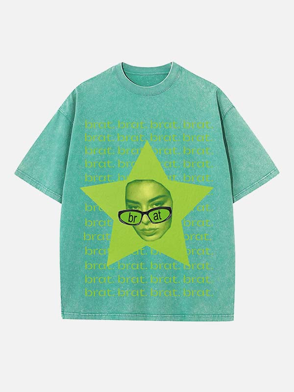 Charli xcx Print Round Neck T-shirt