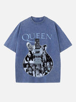 Queen Print Round Neck T-shirt