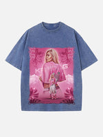 Karol G Print Round Neck T-shirt