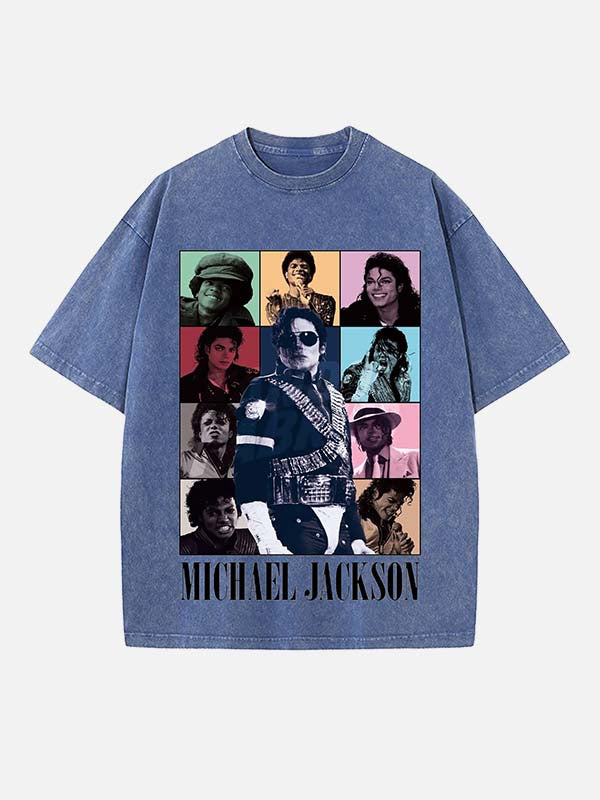 Michael Jackson Print Round Neck T-shirt
