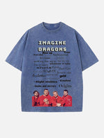 Imagine Dragons Print Round Neck T-shirt