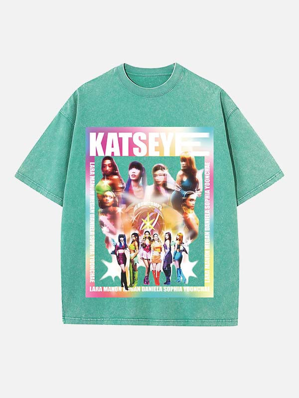 KATSEYE Print Round Neck T-shirt