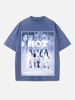 LE SSERAFIM Print Round Neck T-shirt