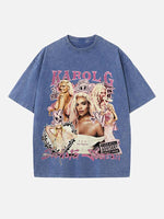 Karol G Print Round Neck T-shirt