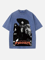 Lady Gaga Print Round Neck T-shirt