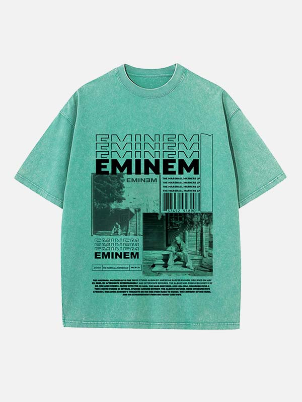 Eminem Print Round Neck T-shirt