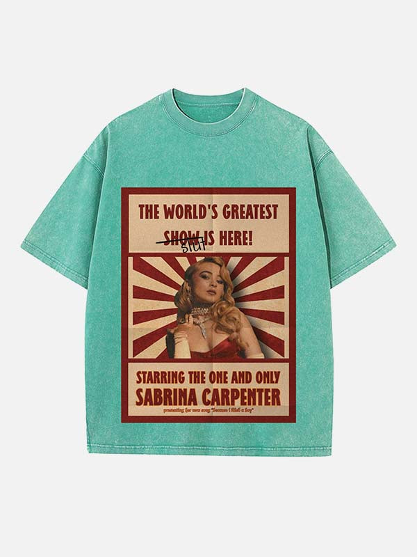 Sabrina Carpenter Print Round Neck T-shirt