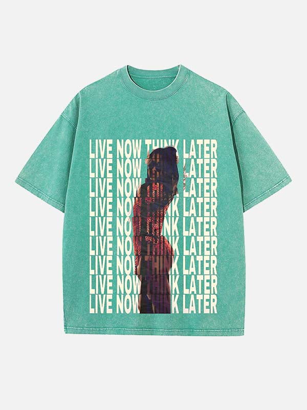 Tate McRae Print Round Neck T-shirt