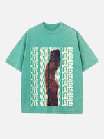 Tate McRae Print Round Neck T-shirt