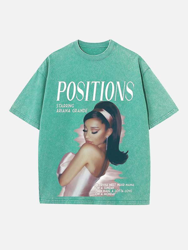 Ariana Grande Print Round Neck T-shirt