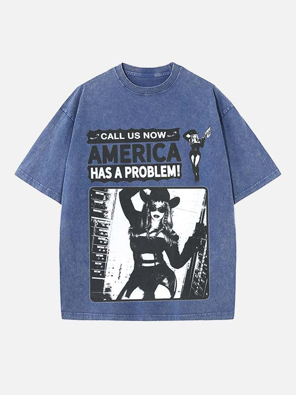 Beyoncé Print Round Neck T-shirt