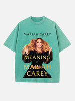 Mariah Carey Print Round Neck T-shirt