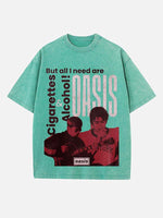 Oasis Print Round Neck T-shirt