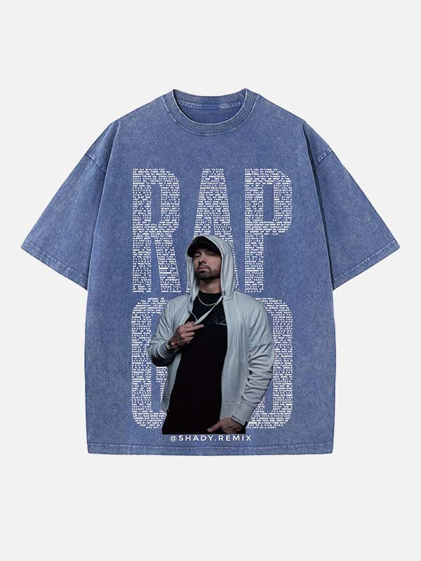Eminem Print Round Neck T-shirt