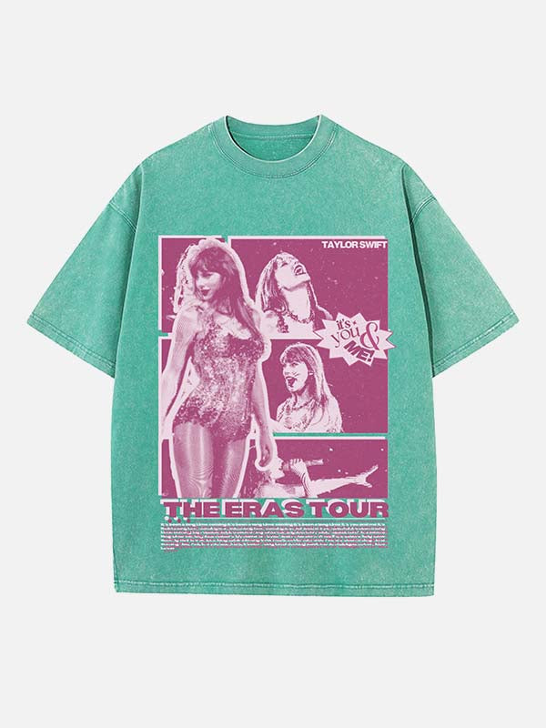 Taylor Swift Print Round Neck T-shirt