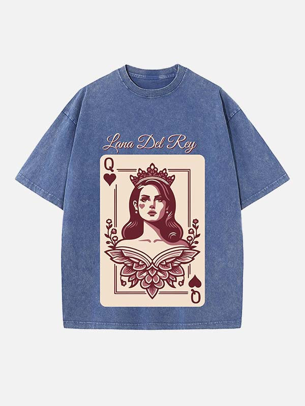 Lana Del Rey Print Round Neck T-shirt