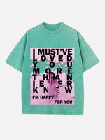 Dua Lipa Print Round Neck T-shirt