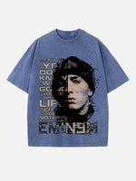 Eminem Print Round Neck T-shirt