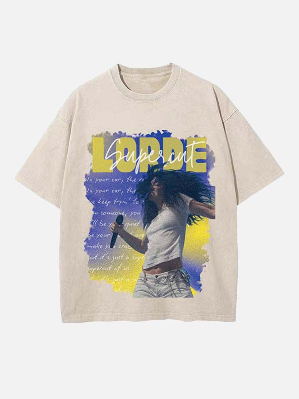 Lorde Print Round Neck T-shirt