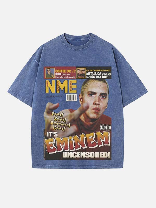 Eminem Print Round Neck T-shirt