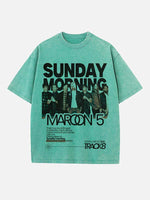 Maroon 5 Print Round Neck T-shirt