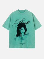 Raye Print Round Neck T-shirt