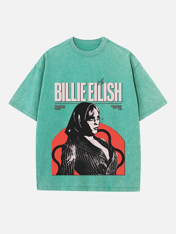 Billie Eilish Print Round Neck T-shirt