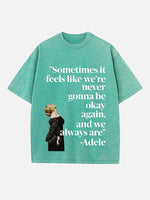 Adele Print Round Neck T-shirt