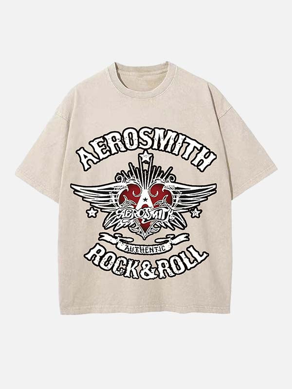 Aerosmith Print Round Neck T-shirt