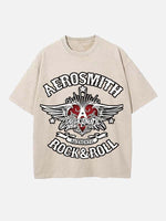 Aerosmith Print Round Neck T-shirt
