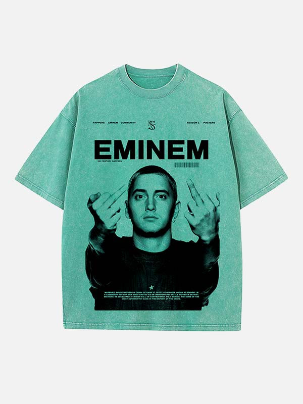 Eminem Print Round Neck T-shirt
