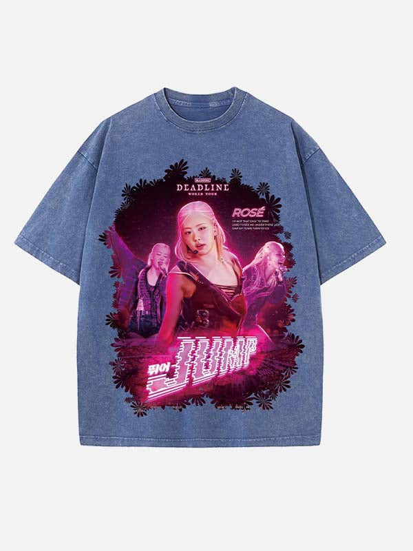 BLACKPINK Rosé Print Round Neck T-shirt