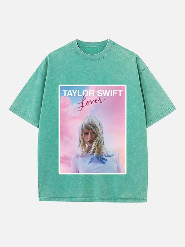 Taylor Swift Print Round Neck T-shirt