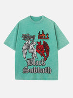 Black Sabbath Print Round Neck T-shirt
