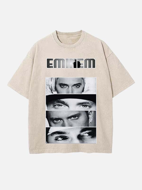Eminem Print Round Neck T-shirt