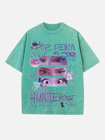 HUNTR/X Print Round Neck T-shirt