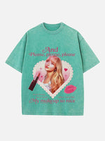 Sabrina Carpenter Print Round Neck T-shirt