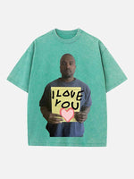 Kanye West Print Round Neck T-shirt