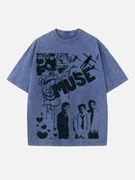 Muse Print Round Neck T-shirt