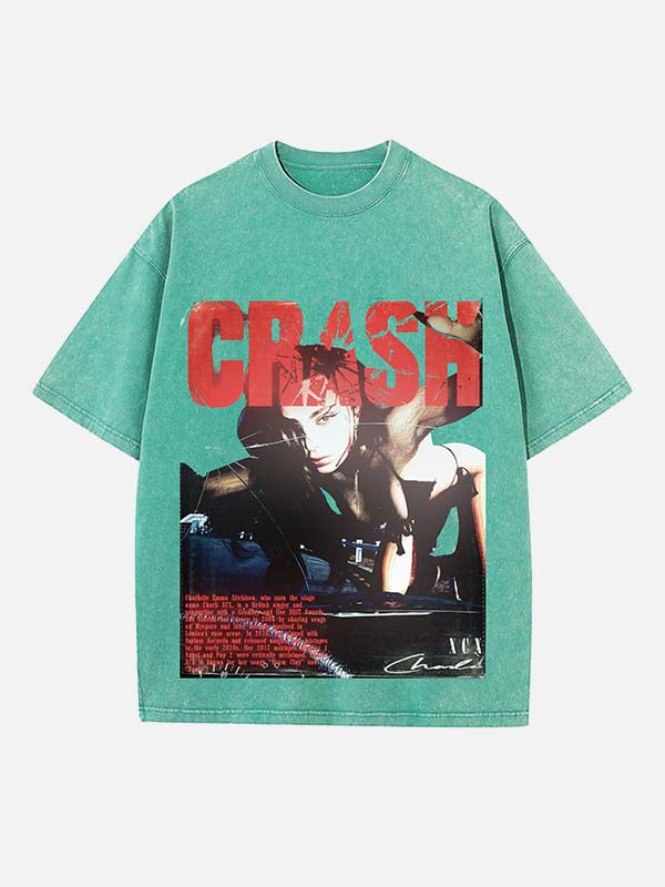 Charli xcx Print Round Neck T-shirt