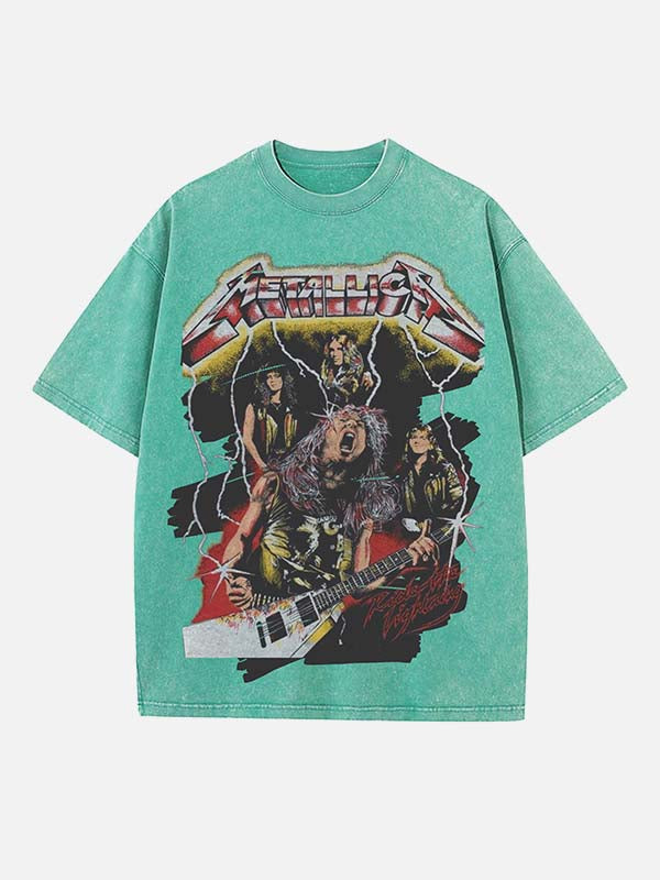 Metallica Print Round Neck T-shirt