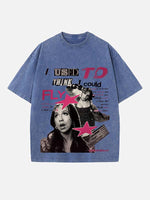 Tate McRae Print Round Neck T-shirt