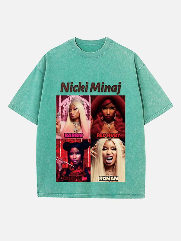 Nicki Minaj Print Round Neck T-shirt