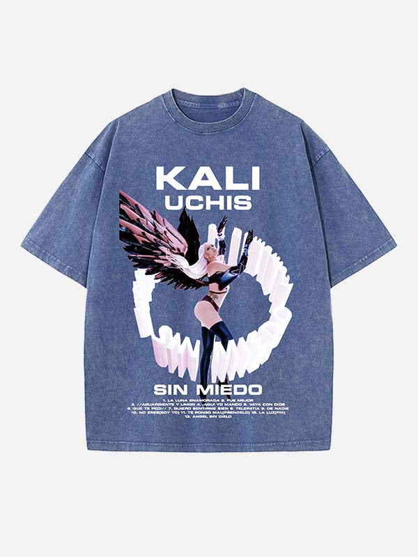 Kali Uchis Print Round Neck T-shirt