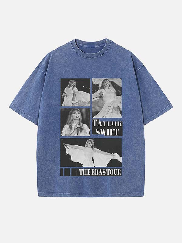 Taylor Swift Print Round Neck T-shirt