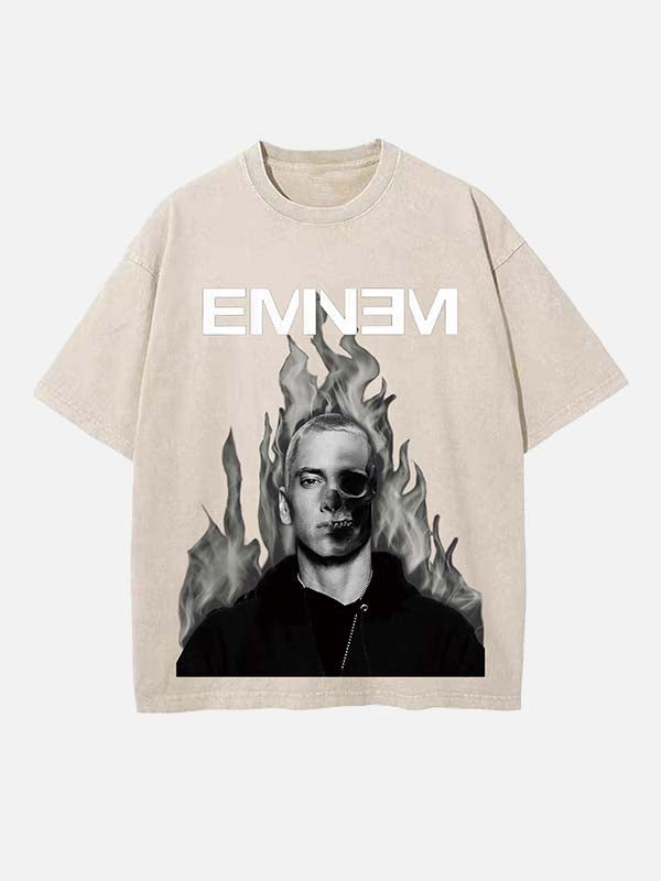 Eminem Print Round Neck T-shirt