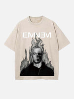 Eminem Print Round Neck T-shirt