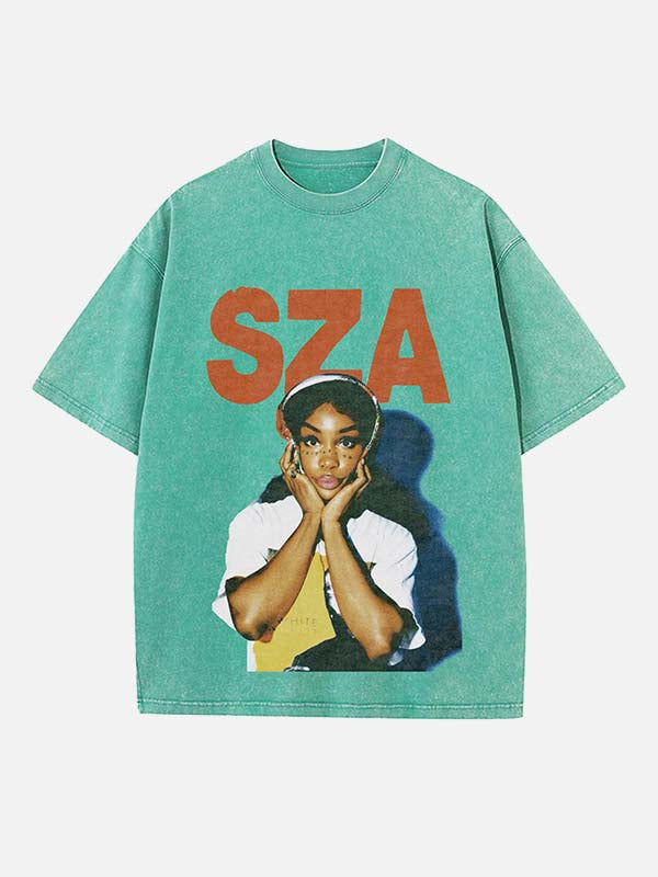 SZA Print Round Neck T-shirt