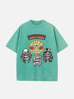 GUNS N' ROSES Print Round Neck T-shirt