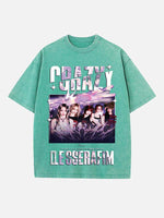 LE SSERAFIM Print Round Neck T-shirt